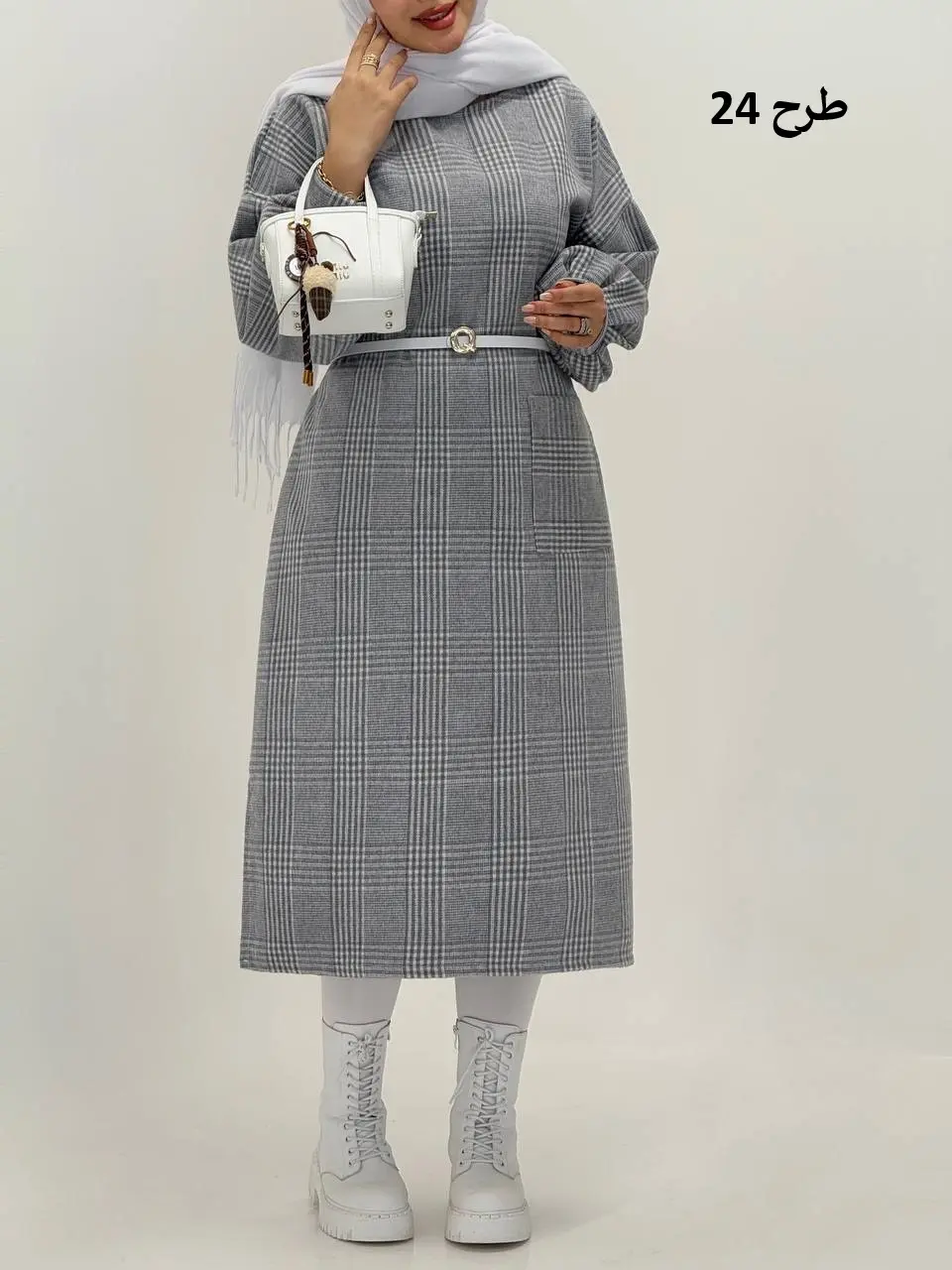 3593-کفتان چهارخونه پشمی